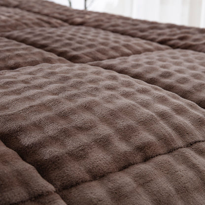 Κουβερτοπάπλωμα Υπέρδιπλο Art 12515 220x240εκ Μόκα