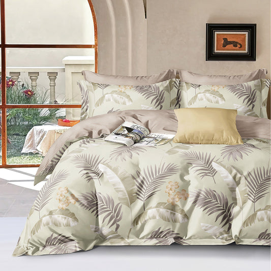 Σετ Παπλωματοθήκη Υπέρδιπλη Art 12621 Bizet 230x250εκ Πράσινο