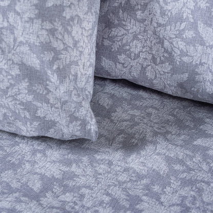 Σετ Σεντόνια Φανελένια King Size με Λάστιχο Flame Art 12631 185x200+32εκ Γκρι