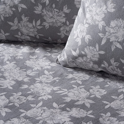 Σετ Σεντόνια Φανελένια Υπέρδιπλα Merlot Art 12634 240x260εκ Γκρι