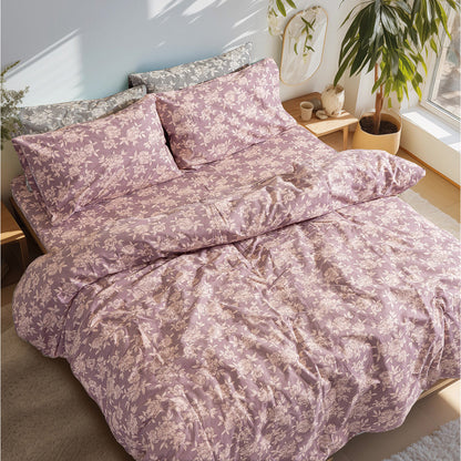 Σετ Σεντόνια Φανελένια King Size με Λάστιχο Muscat Art 12635 185x200+32εκ Σάπιο Μήλο