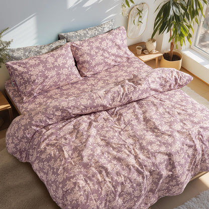 Σετ Σεντόνια Φανελένια King Size με Λάστιχο Muscat Art 12635 185x200+32εκ Σάπιο Μήλο