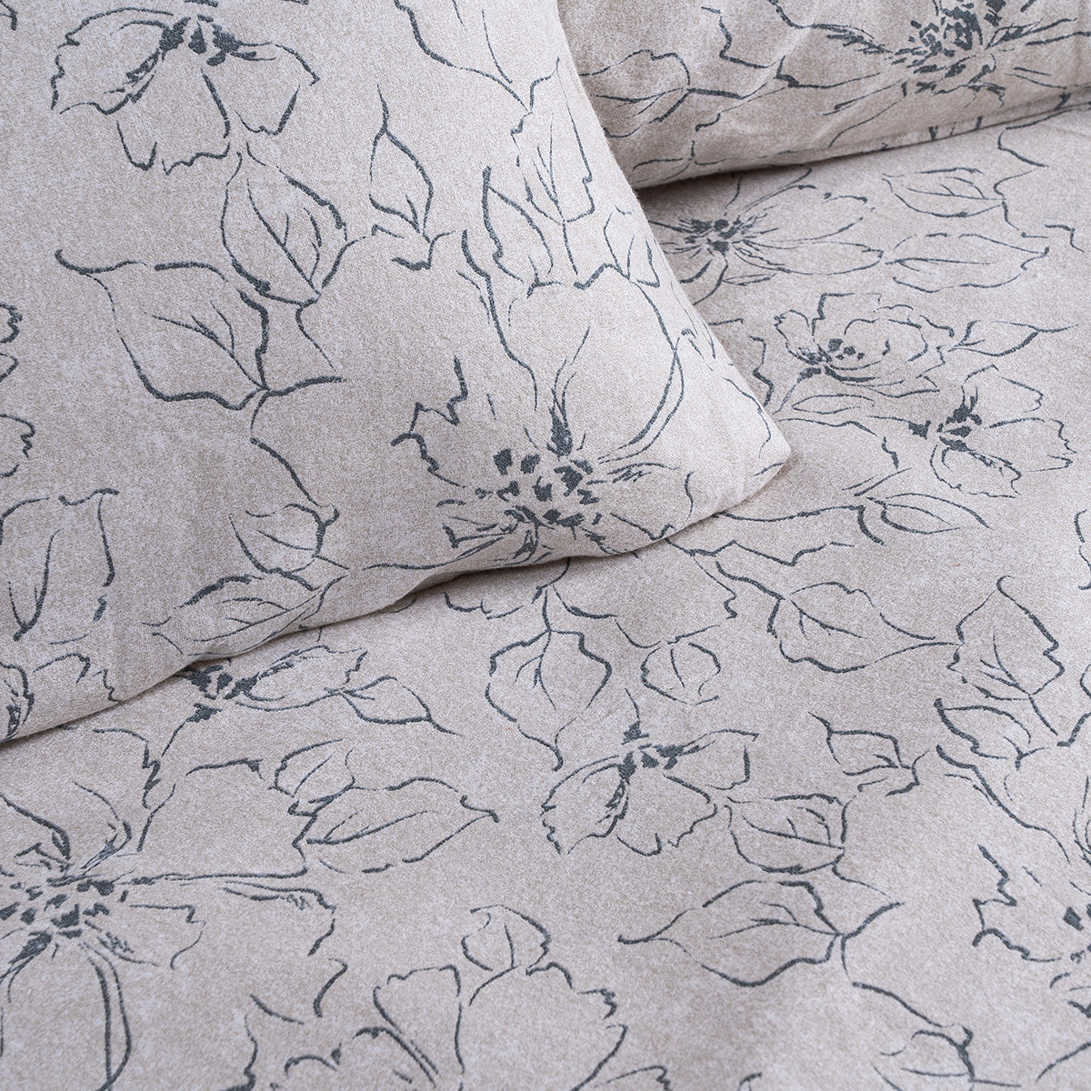 Σετ Παπλωματοθήκη Φανελένια Υπέρδιπλη Cinsault Art 12637 230x250εκ Μπεζ