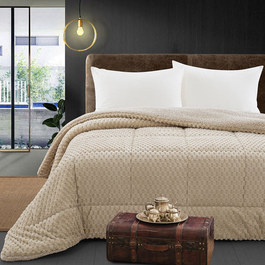 Κουβερτοπάπλωμα Μονό Art 12651 160x240εκ Μπεζ