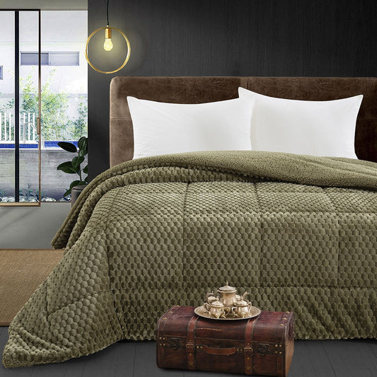 Κουβερτοπάπλωμα King Size Art 12652 240x260εκ Λαδί