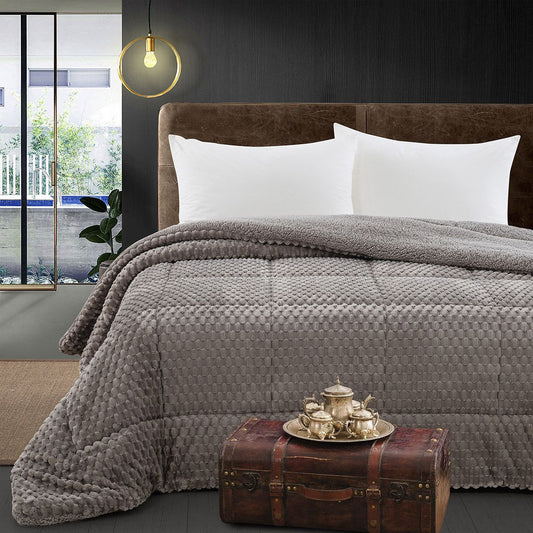 Κουβερτοπάπλωμα Μονό Art 12655 160x240εκ Γκρι