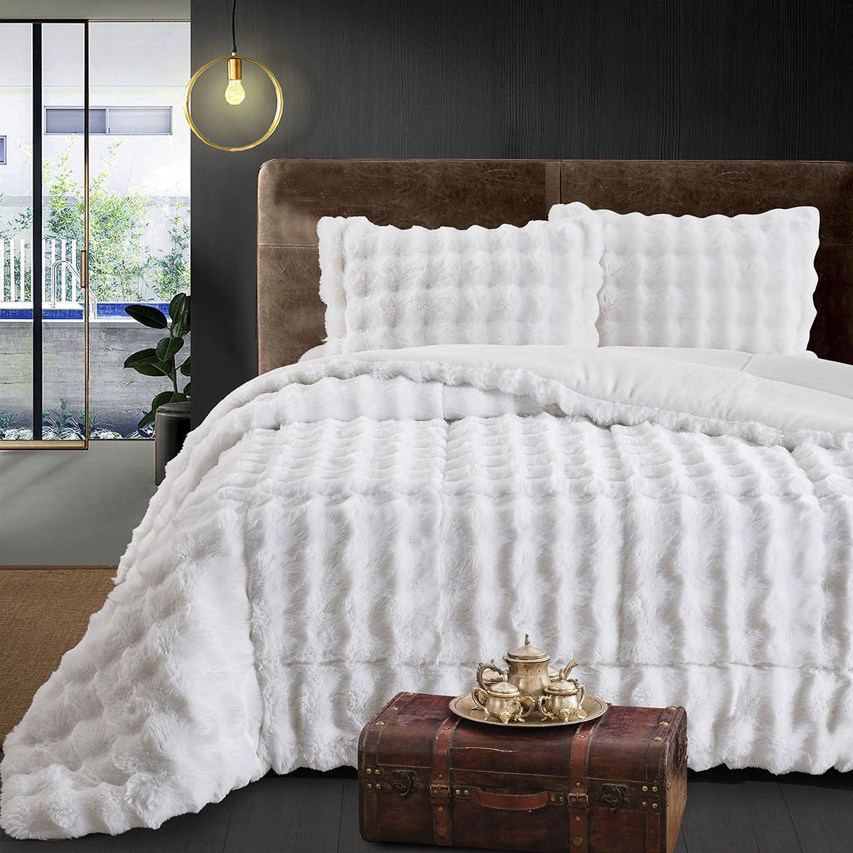 Κουβερτοπάπλωμα King Size Art 12661 240x260εκ Λευκό