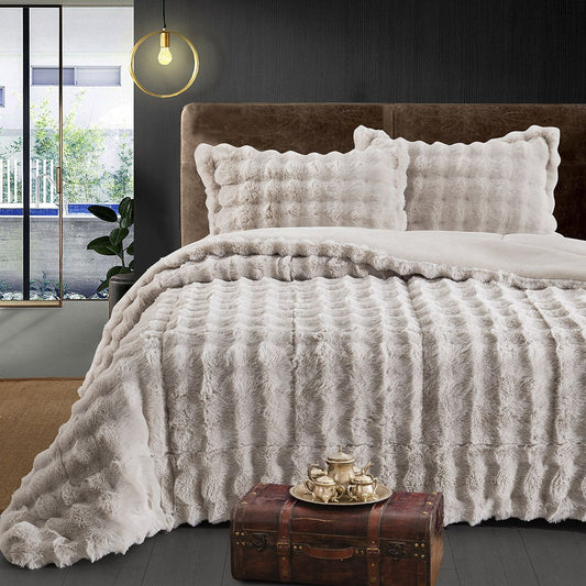 Κουβερτοπάπλωμα Ημίδιπλο Art 12663 180x240εκ Μπεζ