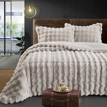 Κουβερτοπάπλωμα Υπέρδιπλο Art 12663 220x240εκ Μπεζ