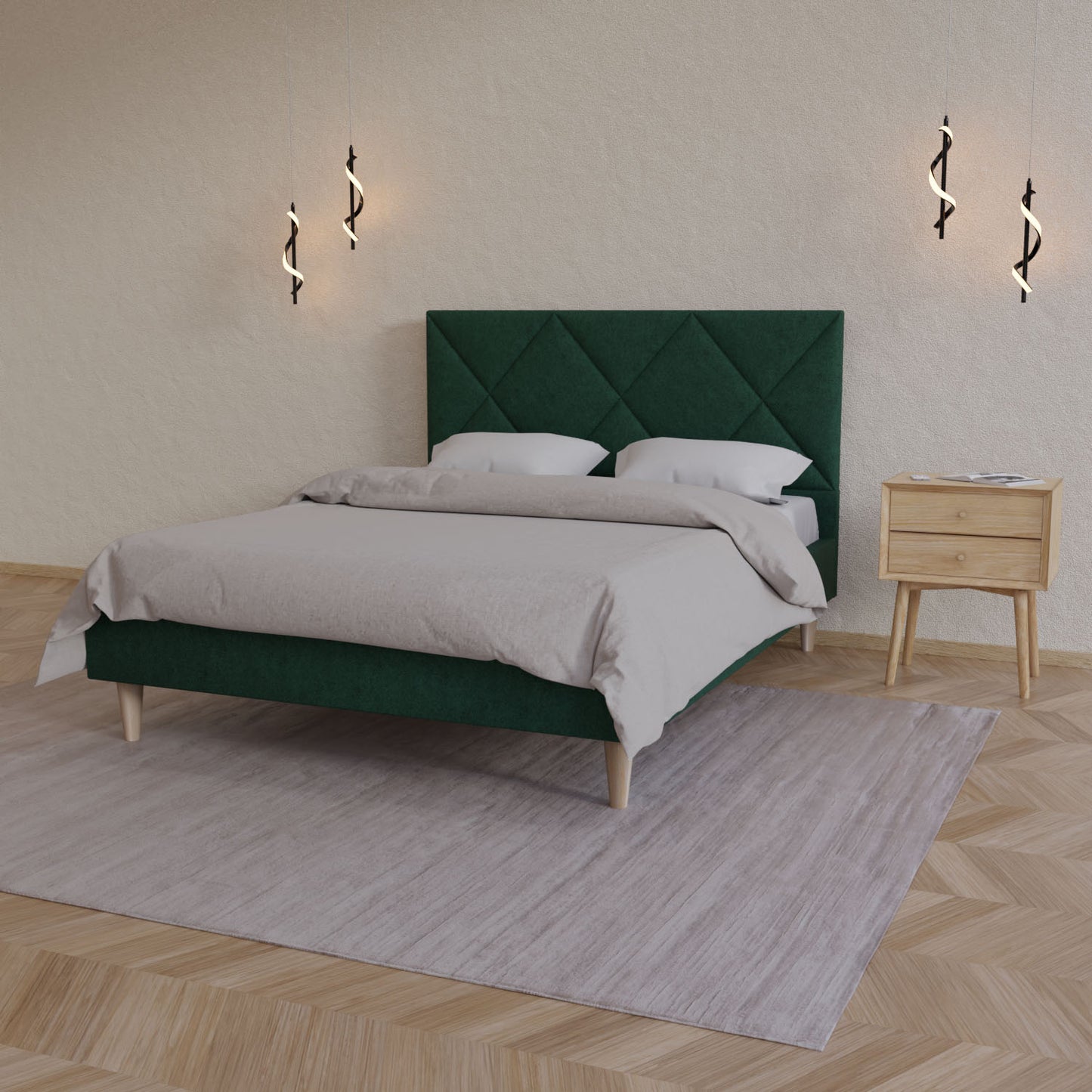 Κρεβάτι Fortuna Κυπαρισσί 160x200εκ