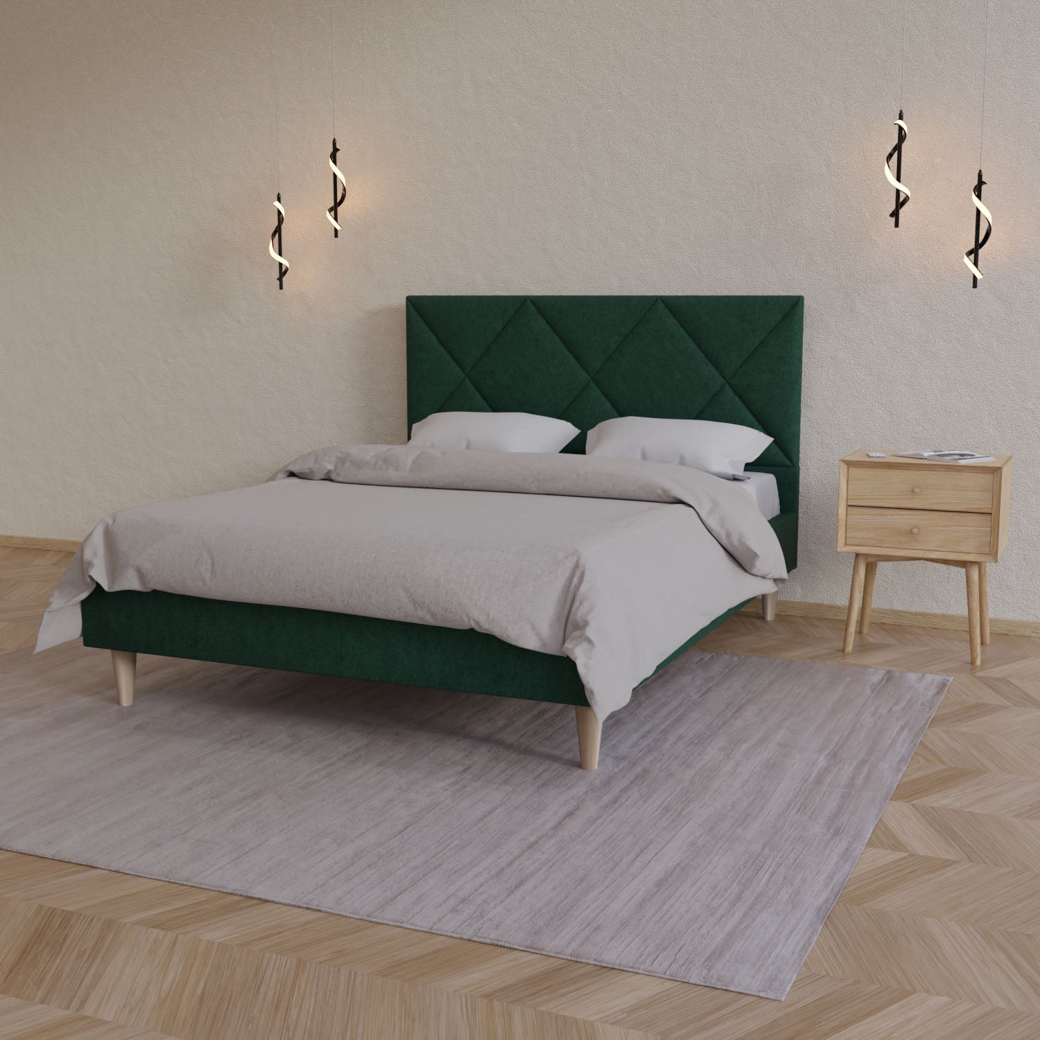 Κρεβάτι Fortuna Κυπαρισσί 160x200εκ