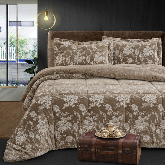 Κουβερτοπάπλωμα King Size Art 12672 240x260εκ Μπεζ