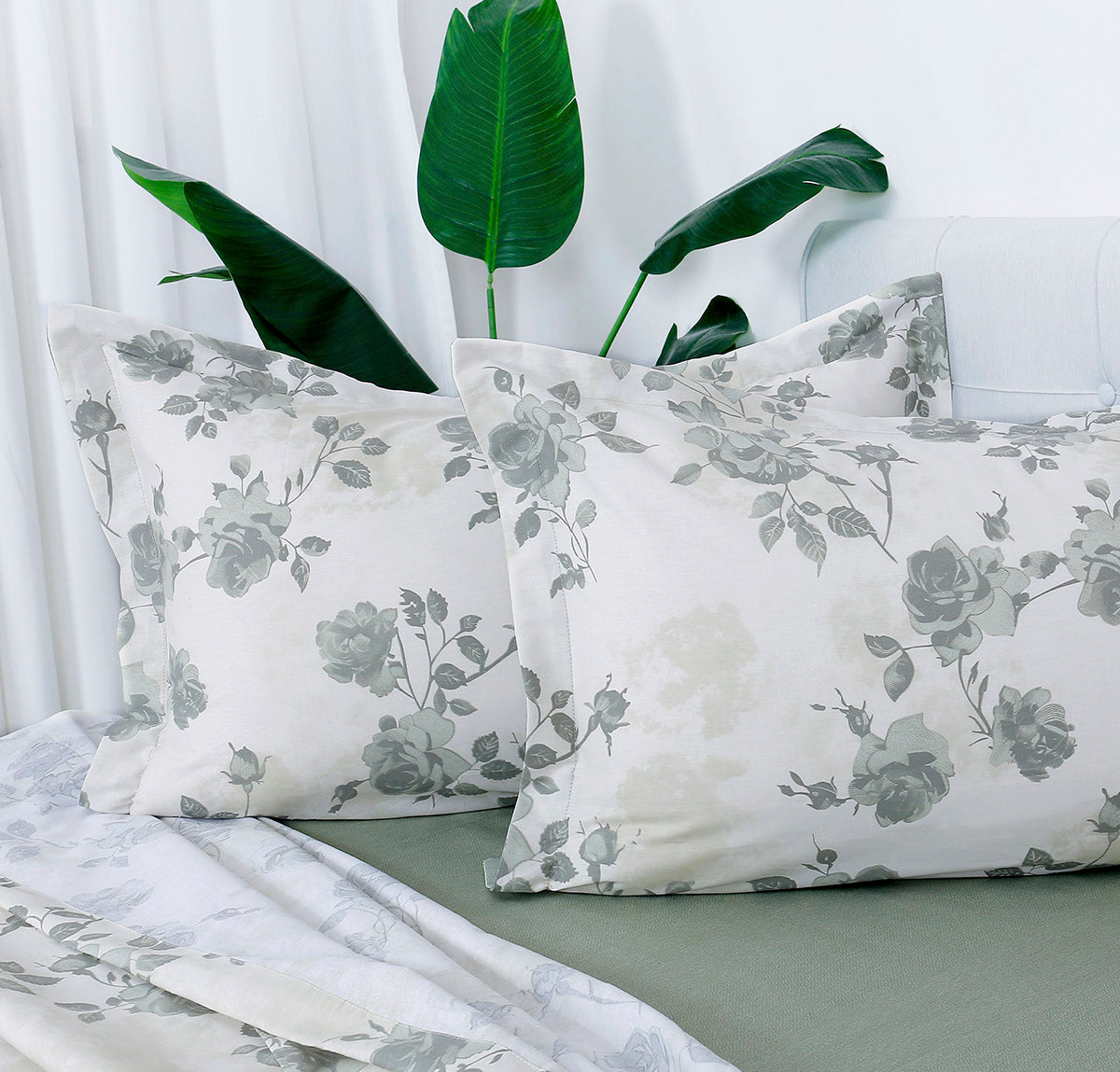 King Size Fitted Sheet Set Memories Art 12686 165x200+30cm Olive