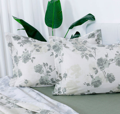 King Size Fitted Sheet Set Memories Art 12686 165x200+30cm Olive