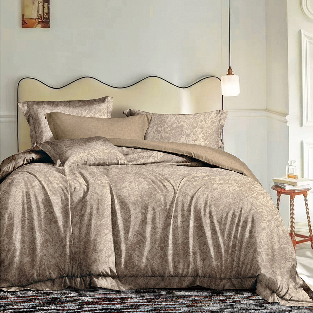 Duvet Set King Size Memories Art 12690 220x240cm Mocha