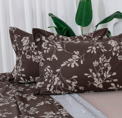 Double King-Size Bedsheet Set Memories Art 12693 230x260cm Brown