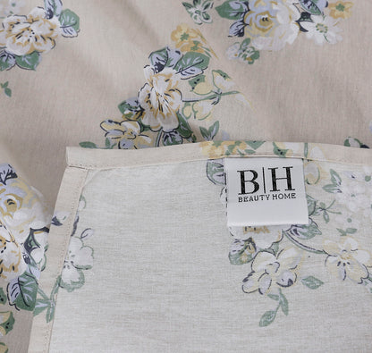 Super King Bed Sheet Set Memories Art 12698 230x260cm Beige