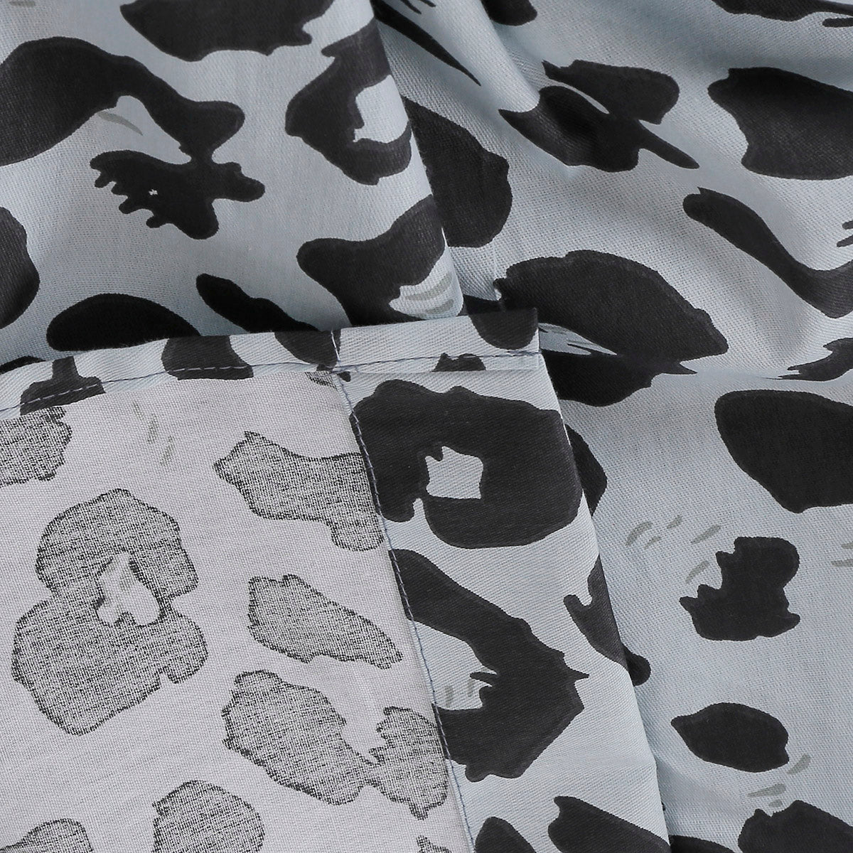 Double Fitted Sheet Set Memories Art 12699 165x200+30cm Grey/Light Blue