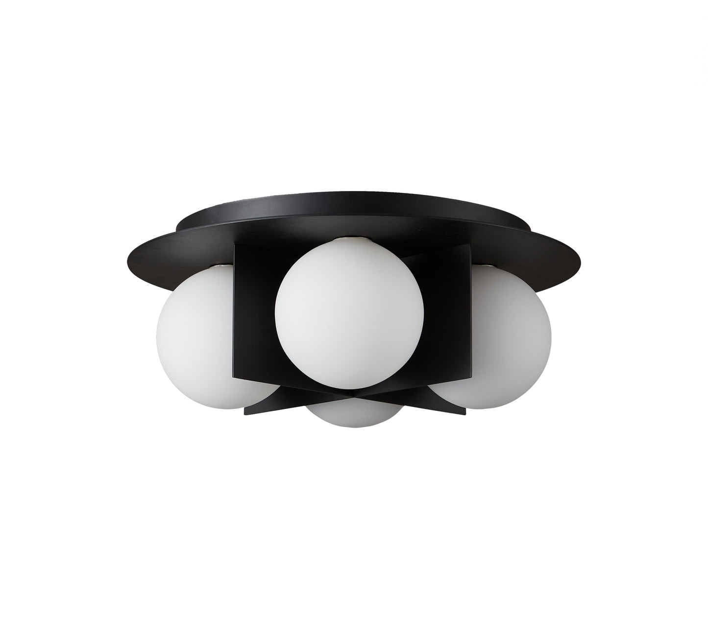 CCC 551 BK ΠΛΑΦΟΝΙΕΡΑ ΜΕΤΑΛΛΙΚΗ ΒΑΣΗ ΜΑΥΡΗ ΜΕ 4 ΜΠΑΛΕΣ 4xG9 Φ38x16