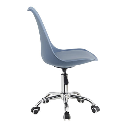Καρέκλα Γραφείου Εργασίας Gaston II PP-PU σε Απόχρωση Ανοιχτό Μπλε 48x57x77-90
