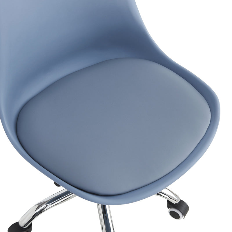 Καρέκλα Γραφείου Εργασίας Gaston II PP-PU σε Απόχρωση Ανοιχτό Μπλε 48x57x77-90