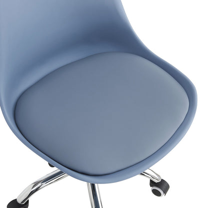 Καρέκλα Γραφείου Εργασίας Gaston II PP-PU σε Απόχρωση Ανοιχτό Μπλε 48x57x77-90
