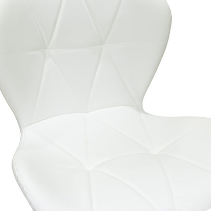 Σκαμπό Μπαρ Coozy Πτυσσόμενο Μεταλλικό Μαύρο Ματ με PU σε Λευκή Απόχρωση 46x47x90-112