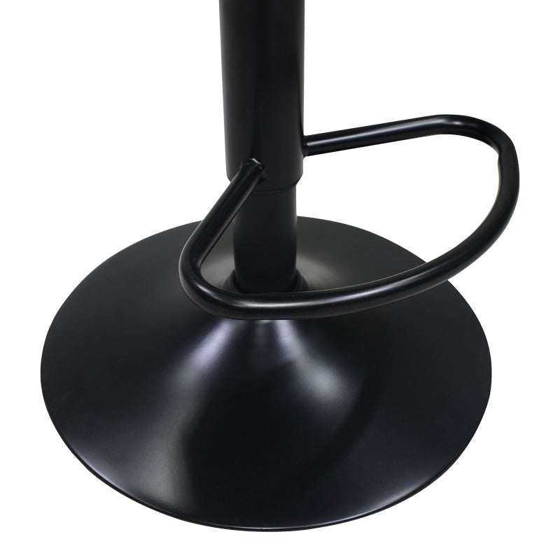 Σκαμπό Μπαρ Coozy Πτυσσόμενο Μεταλλικό Μαύρο Ματ με PU σε Λευκή Απόχρωση 46x47x90-112