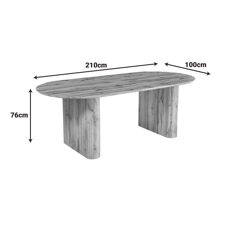 Τραπέζι Nembou MDF σε Oak Απόχρωση 210x100x76