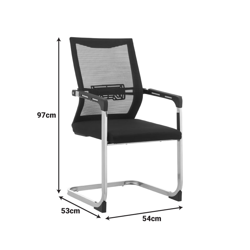 Chromatic Visitor Office Chair Black Mesh with Metal 54x53x97