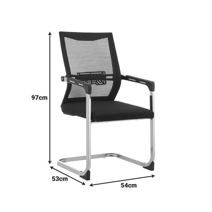 Chromatic Visitor Office Chair Black Mesh with Metal 54x53x97