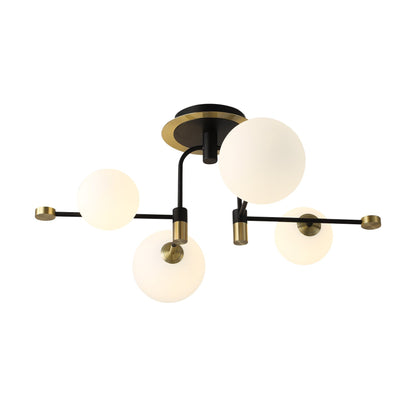 CCC 552-4 ΟΡΟΦΗΣ 4/Φ ΜΑΥΡΟΣ ΣΚΕΛΕΤΟΣ ΜΕ ΧΡΥΣΗ ΛΕΠΤΟΜΕΡΕΙΑ ΚΑΙ ΜΠΑΛΕΣ 4xG9 5W Φ70x36