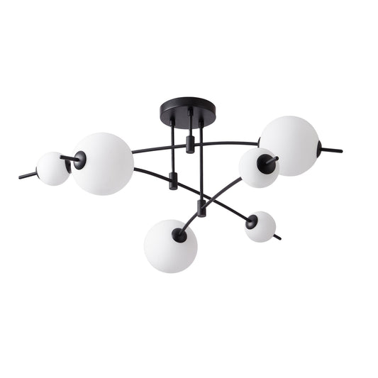 CCC 553-6 ΟΡΟΦΗΣ LED ΓΡΑΜΜΙΚΟ ΜΑΥΡΟΣ ΣΚΕΛΕΤΟΣ ΜΕ 6 ΦΟΥΣΚΕΣ 60W 3000K 3600 LMN Φ128x50