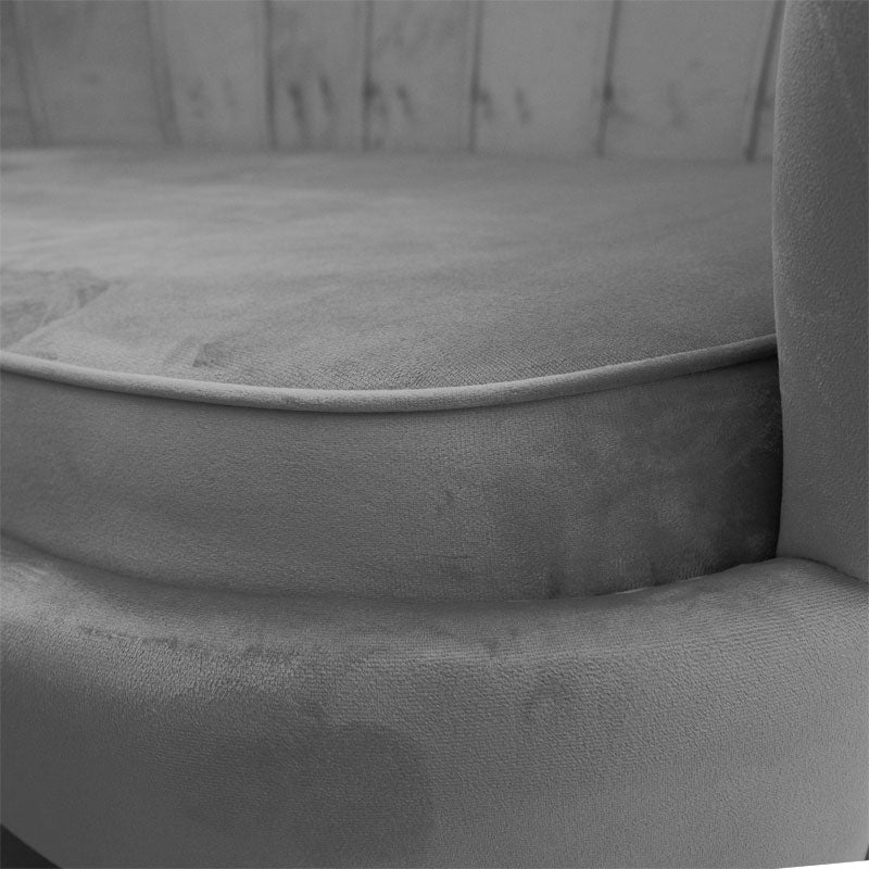 Καναπές 2θέσιος Daimon Βελούδο Γκρι 134x70x77