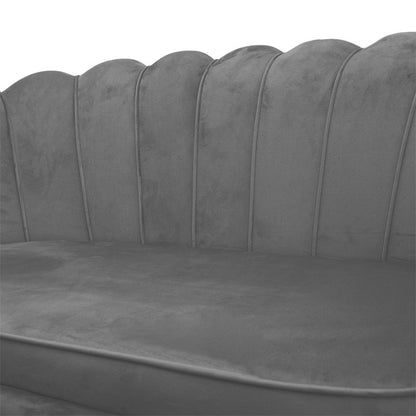 Καναπές 2θέσιος Daimon Βελούδο Γκρι 134x70x77