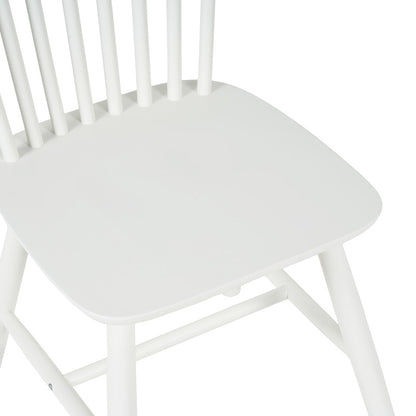 Καρέκλα Melia Rubberwood σε Λευκή Απόχρωση 45x51x87