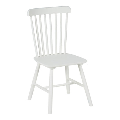 Καρέκλα Melia Rubberwood σε Λευκή Απόχρωση 45x51x87