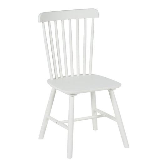 Καρέκλα Melia Rubberwood σε Λευκή Απόχρωση 45x51x87