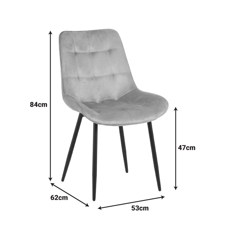 Καρέκλα Berne Βελούδο σε Φυστικί Απόχρωση 53x62x84