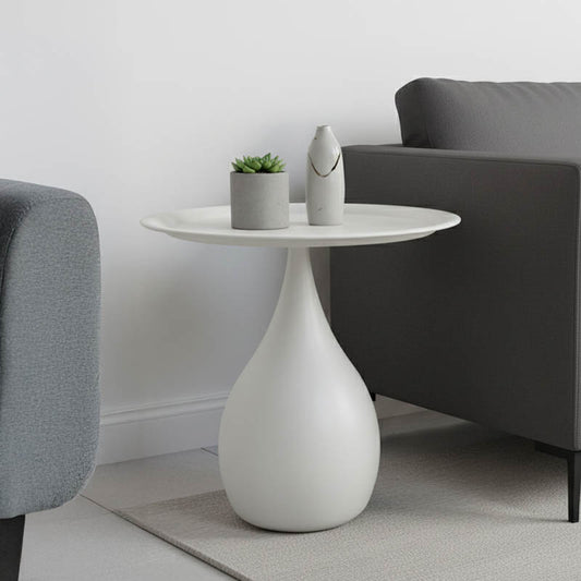 Βοηθητικό Τραπέζι Samino Μέταλλο σε Κρεμ Απόχρωση Φ39x42