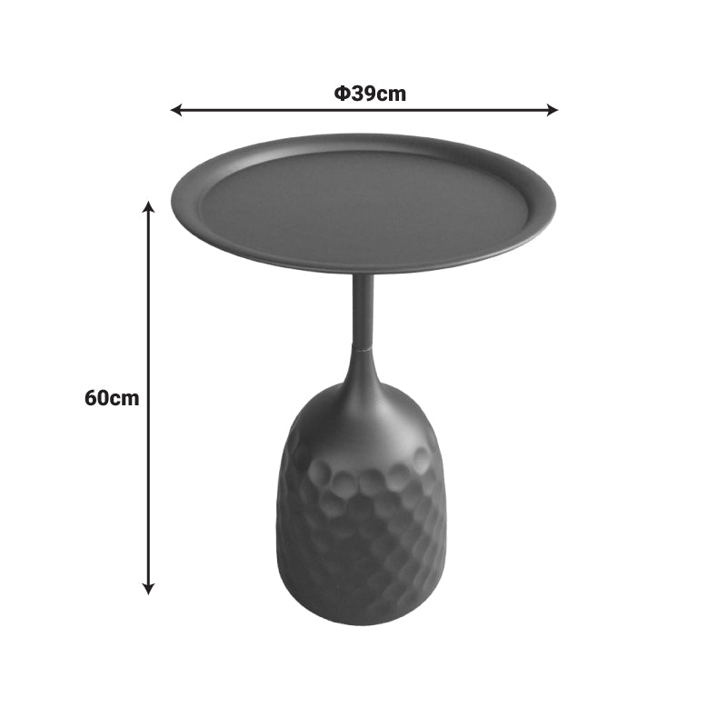 Βοηθητικό Τραπέζι Waini Μέταλλο σε Μαύρη Απόχρωση Φ39x60