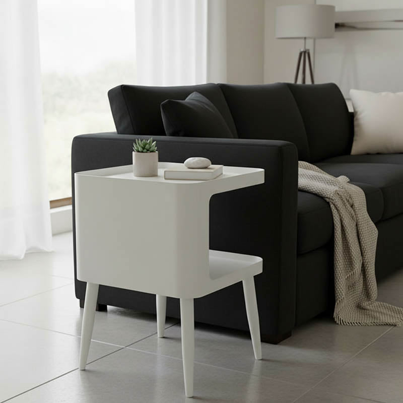 Βοηθητικό Τραπέζι Cubino Μέταλλο σε Κρεμ Απόχρωση 35x35x50