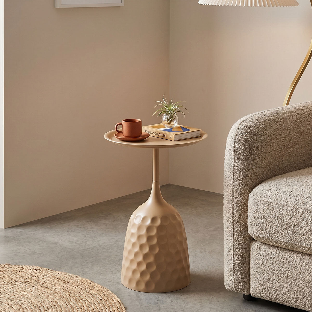 Βοηθητικό Τραπέζι Waini Μέταλλο Cappuccino Φ39x60