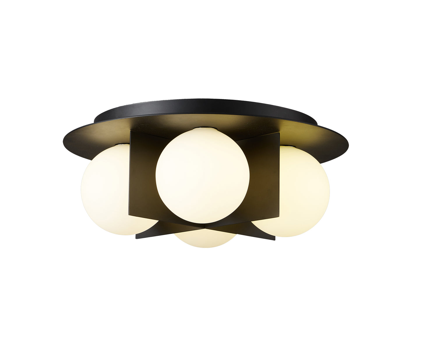 CCC 551 BK ΠΛΑΦΟΝΙΕΡΑ ΜΕΤΑΛΛΙΚΗ ΒΑΣΗ ΜΑΥΡΗ ΜΕ 4 ΜΠΑΛΕΣ 4xG9 Φ38x16