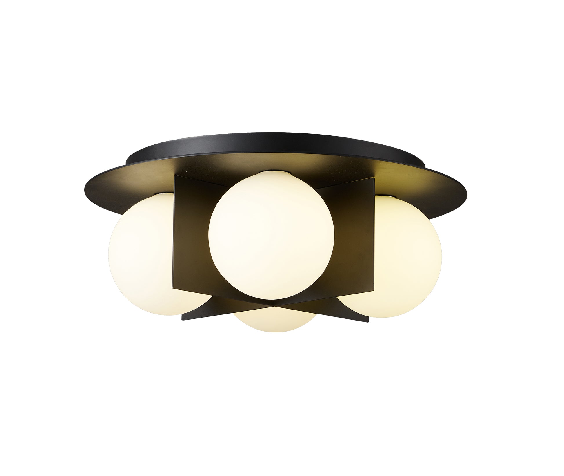 CCC 551 BK ΠΛΑΦΟΝΙΕΡΑ ΜΕΤΑΛΛΙΚΗ ΒΑΣΗ ΜΑΥΡΗ ΜΕ 4 ΜΠΑΛΕΣ 4xG9 Φ38x16