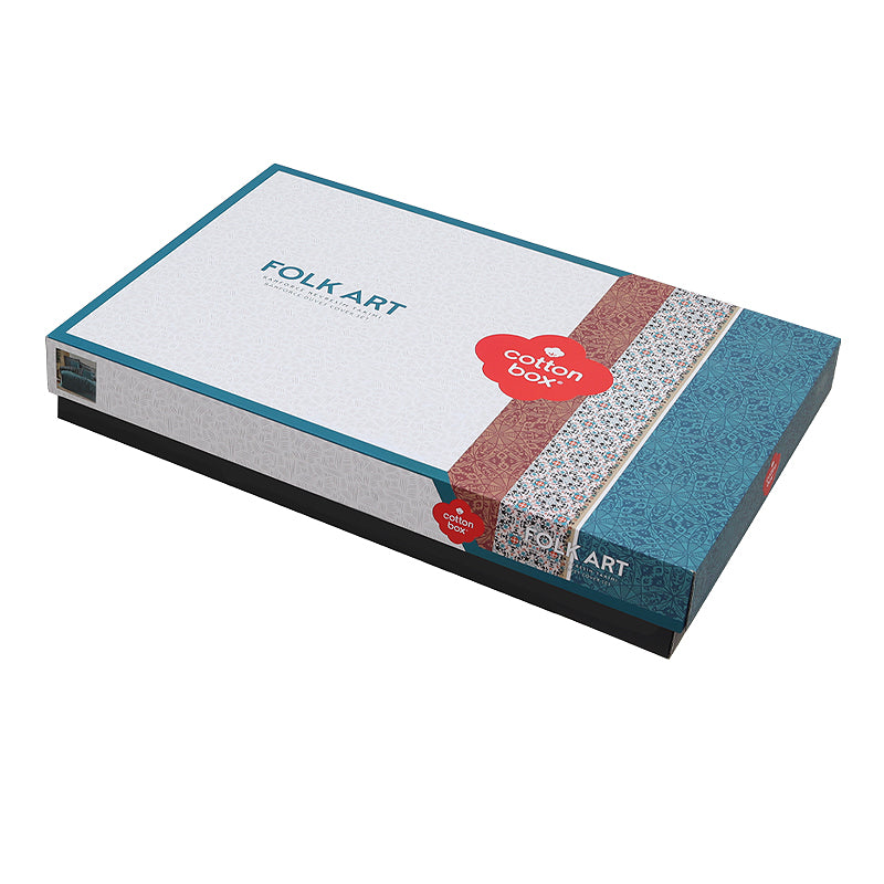 Σετ Παπλωματοθήκη Ema 3 Τμχ Μονή (160x220εκ) Χρώμα Πετρόλ