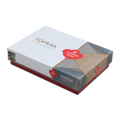 Σετ Παπλωματοθήκη Arlo 4 Τμχ Διπλή (200x220εκ) Χρώμα Καφέ - Γκρι