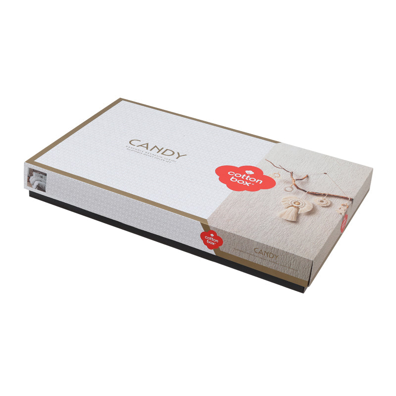 Σετ Παπλωματοθήκη Asilo Cotton Box 4 Τμχ Διπλή 200x220εκ Χρώμα Καφέ - Λευκό