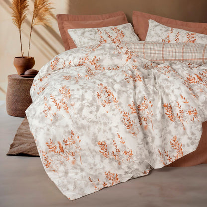 Σετ Παπλωματοθήκη Lamina 3 Τμχ Μονή (160x220εκ) Χρώμα Cinnamon