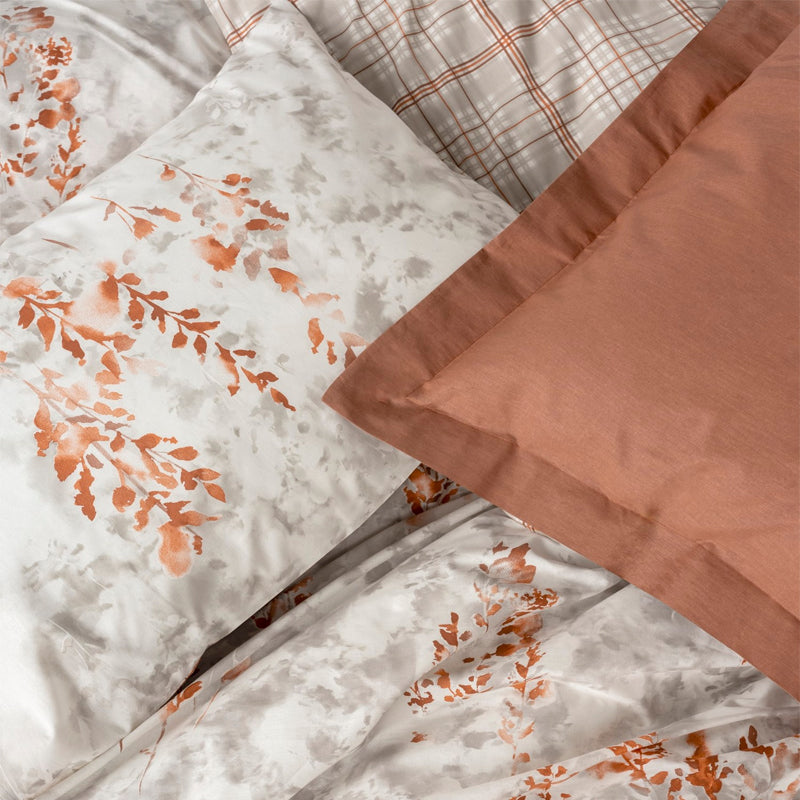 Σετ Παπλωματοθήκη Lamina 4 Τμχ Διπλή (200x220εκ) Χρώμα Cinnamon